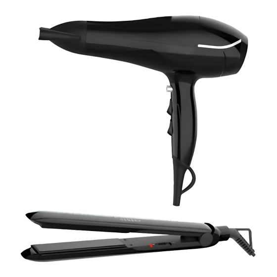 Secador y Planchita Ranser AFFORI HD-2250 + HD-5500 2000w - Negro
